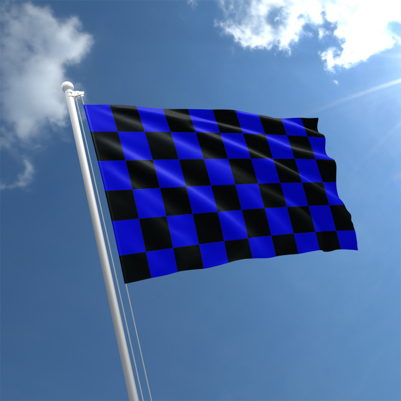 Black and blue checkerboard best sale