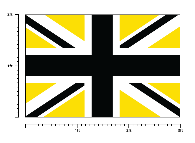 union jack on yellow flag