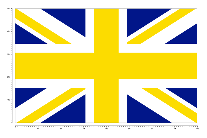 yellow and blue union jack