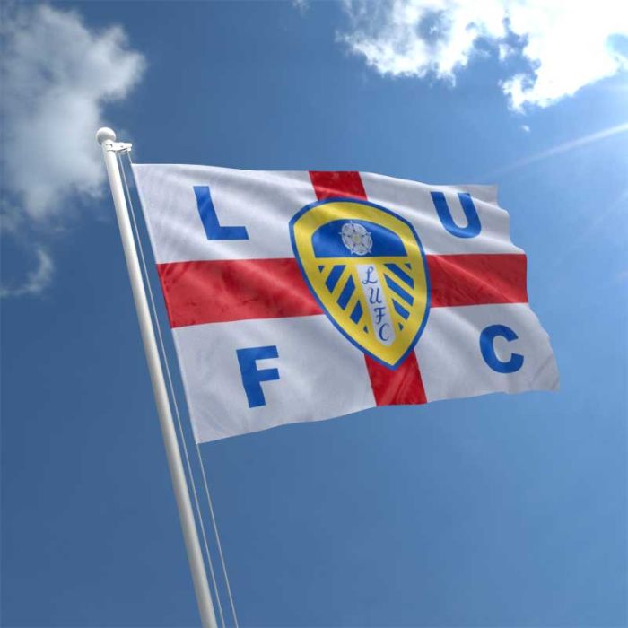 Leeds Utd Flag FC Flag | Peacocks Football Flag | The Flag Shop