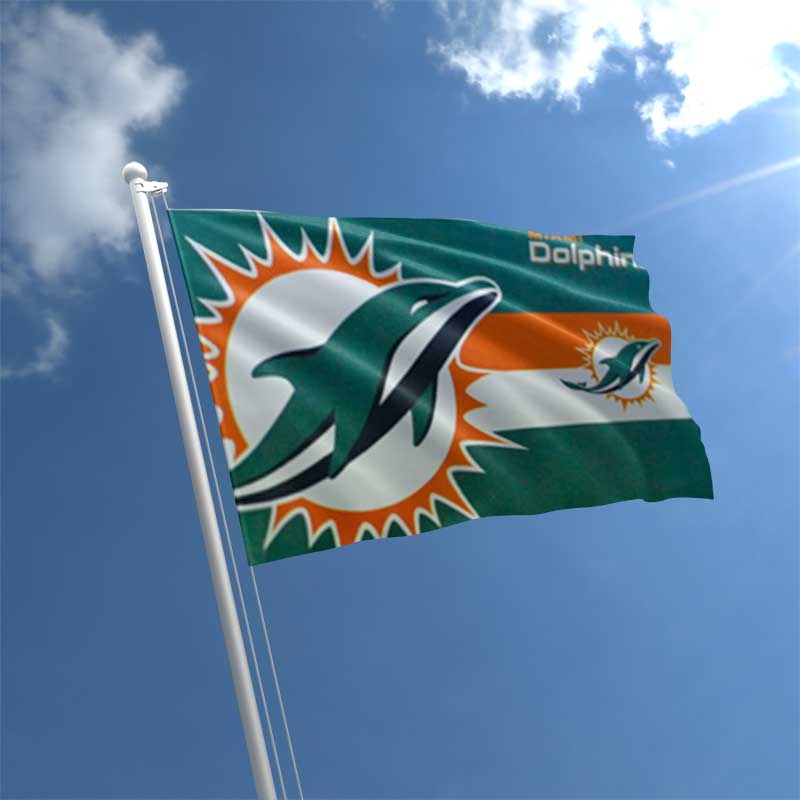 3 ft x 5 ft NFL Team Flag - Miami Dolphins