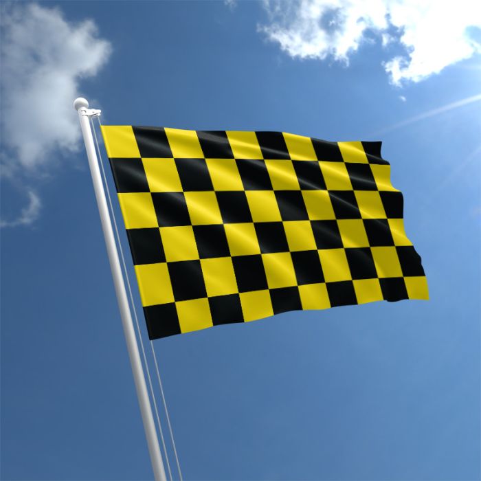 Yellow And Black Checkered Flag