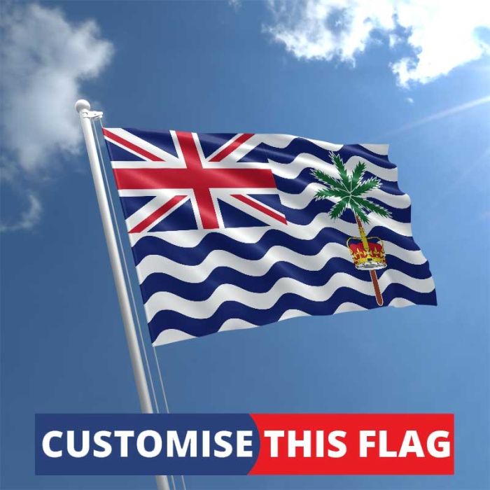 Personalised British Indian Ocean Territory Flag Design A Flag The   Custom British Indian Ocean Territories  Flag Main 